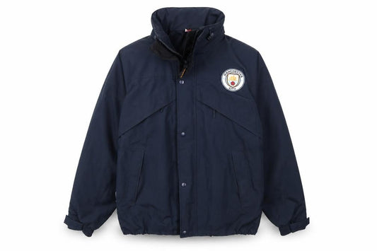 Front view of RESULT men’s blue jacket coat, size S