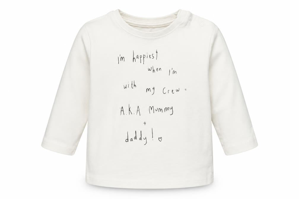 Front view of George Baby White Basic T-Shirt, size 3-6, Months