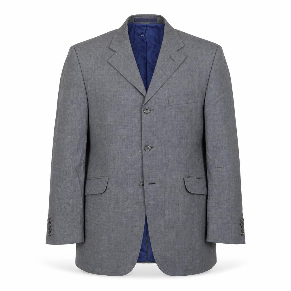 Front view of Marks & Spencer men’s grey houndstooth jacket blazer, size 40