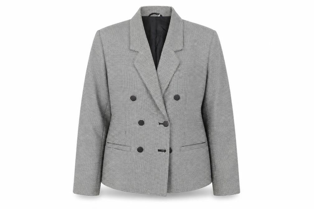 Front view of St Michael women’s grey jacket blazer, size UK 14