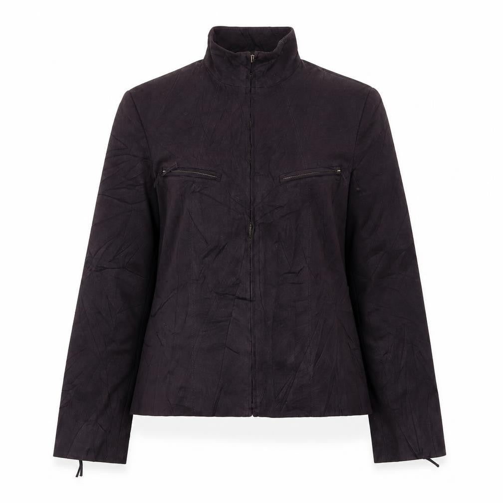Front view of Next women’s purple jacket coat, size UK 12