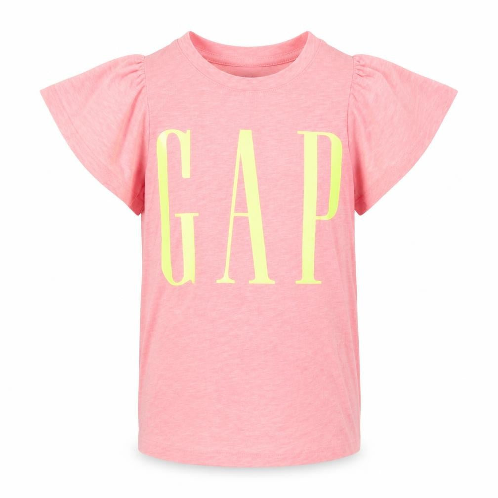 Front view of Gap girls’ pink basic t-shirt, size M