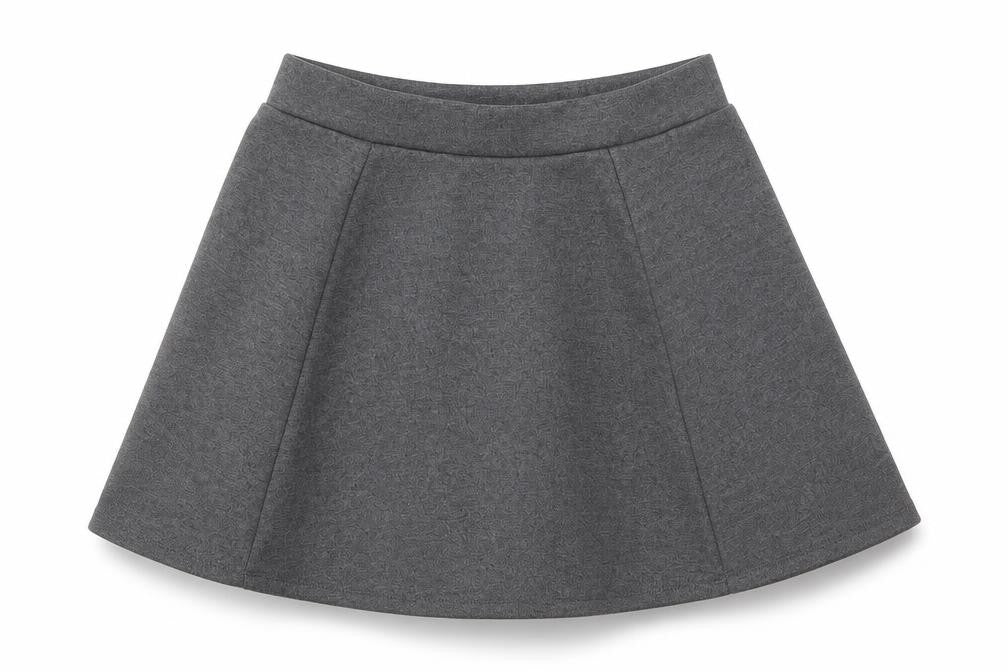 Front view of George girls’ grey flare skirt, size 7-8, years