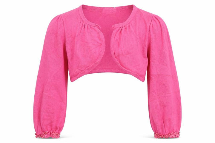 Monsoon Girls Pink  Knit Cardigan Jumper Size 3-4 Years  - Cropped