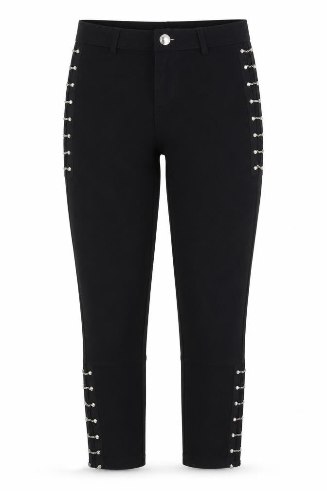 Stacey B Womens Black   Cropped Leggings Size 6 L24 in
