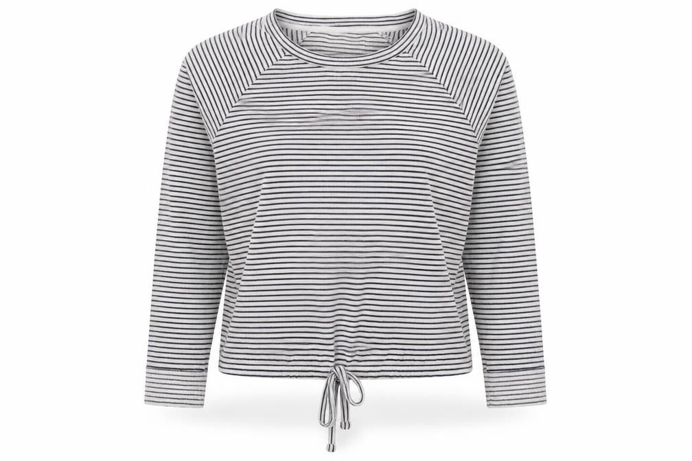 Front view of George women’s multicoloured striped jumper, size UK 10