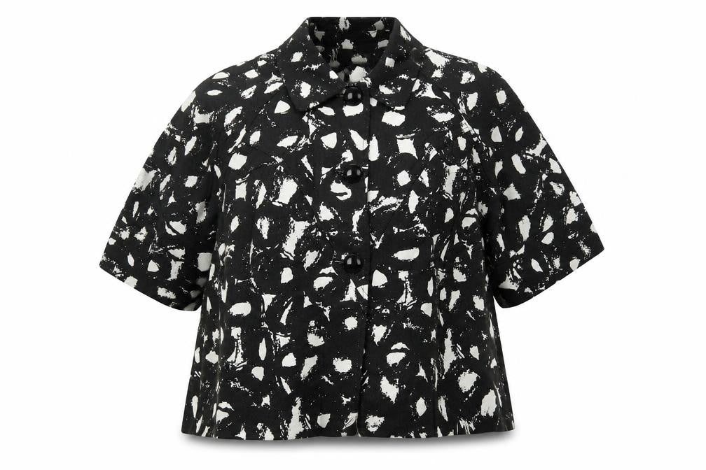 Front view of Teatro women’s black jacket, size UK 16