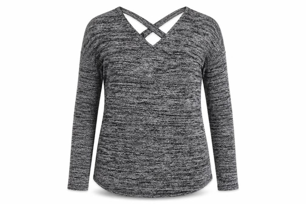 Front view of F&F women’s grey knit jumper, size UK 6