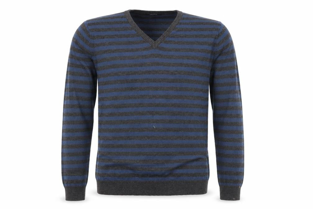 Soul rebel Mens Blue Striped  Pullover Jumper Size XL
