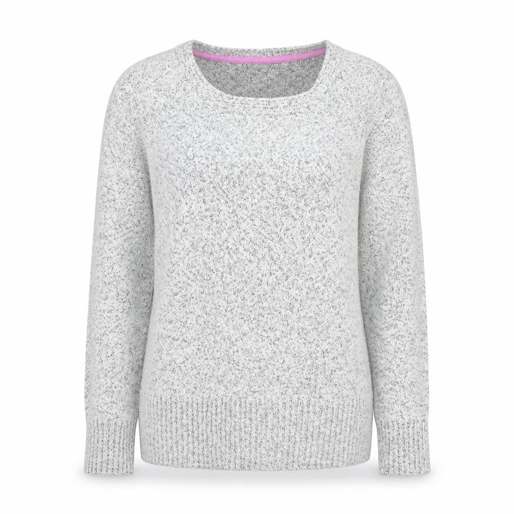 Front view of M&Co women’s grey jumper, size UK 12