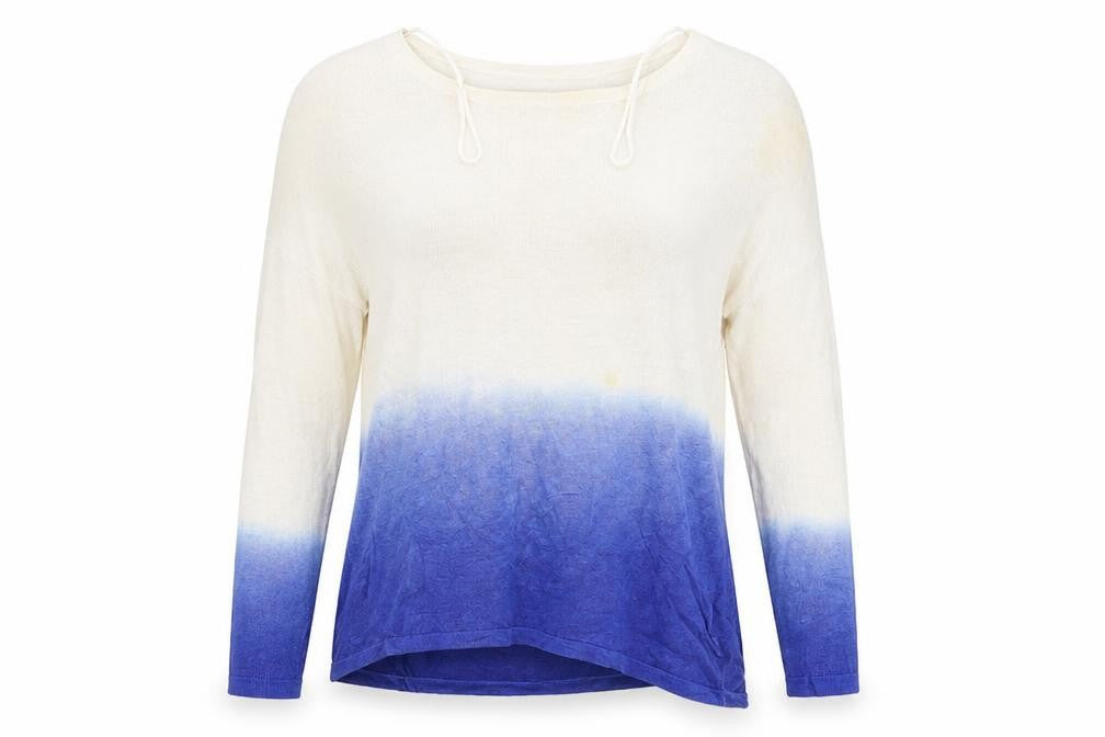Front view of Phase Eight women’s blue jumper, size S