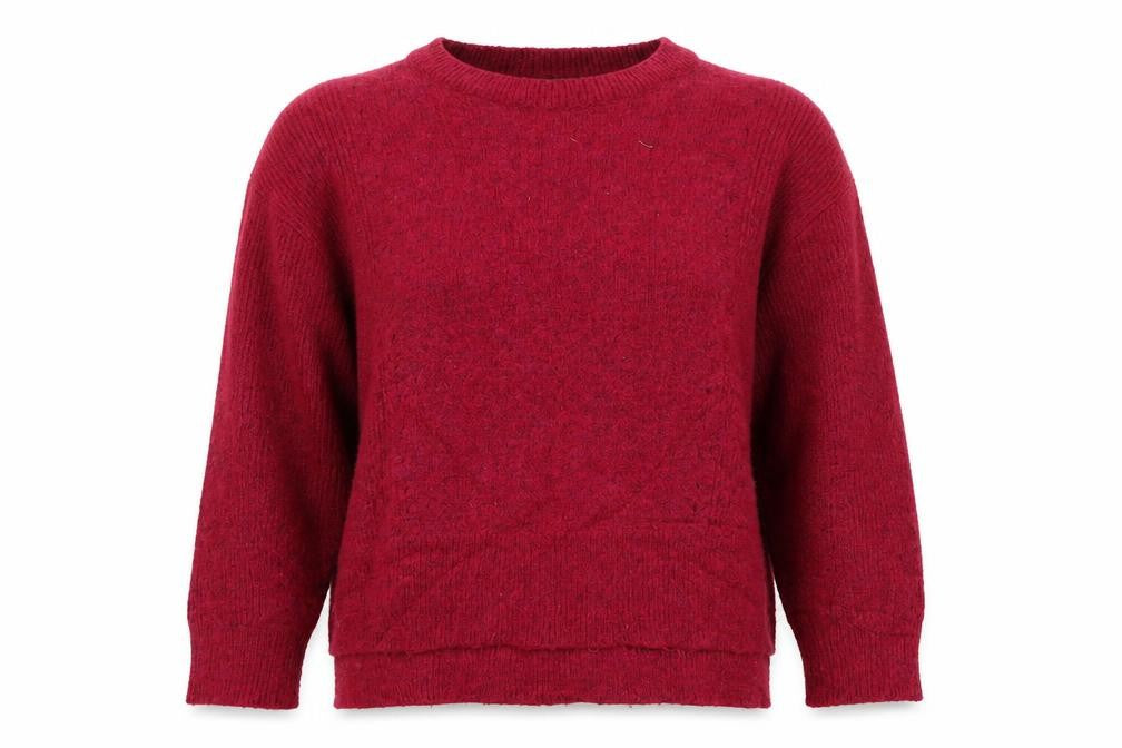 Front view of Topshop women’s pink jumper, size UK 10