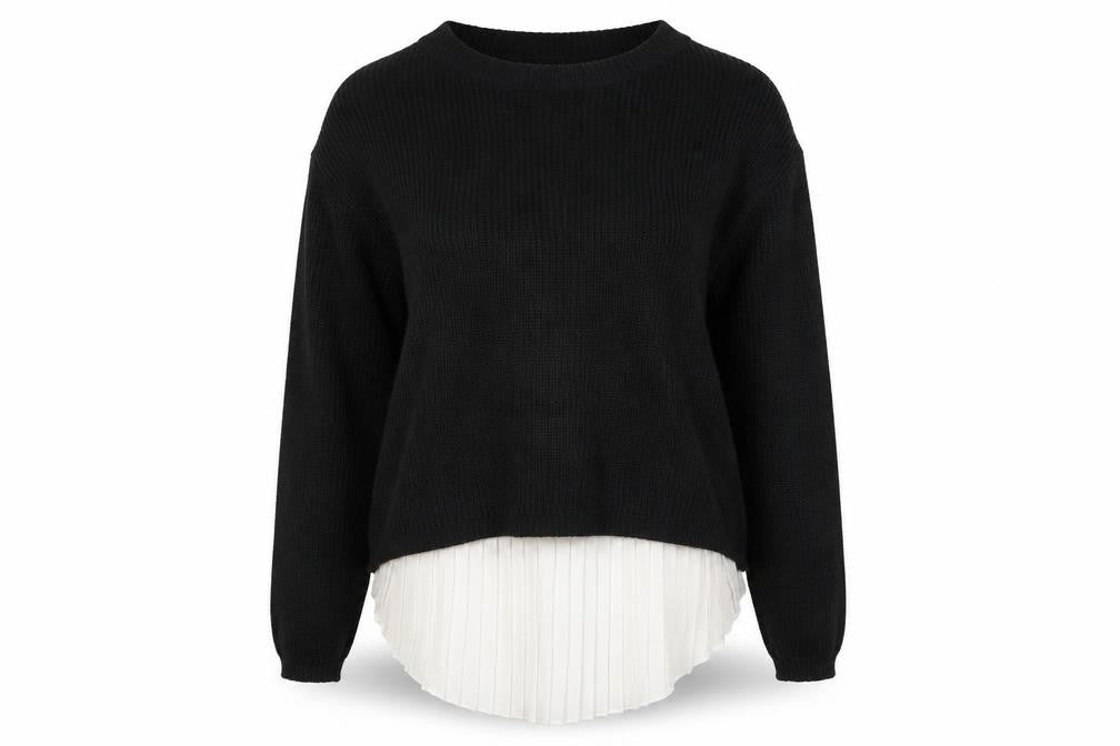 Front view of Primark women’s black jumper, size UK 10
