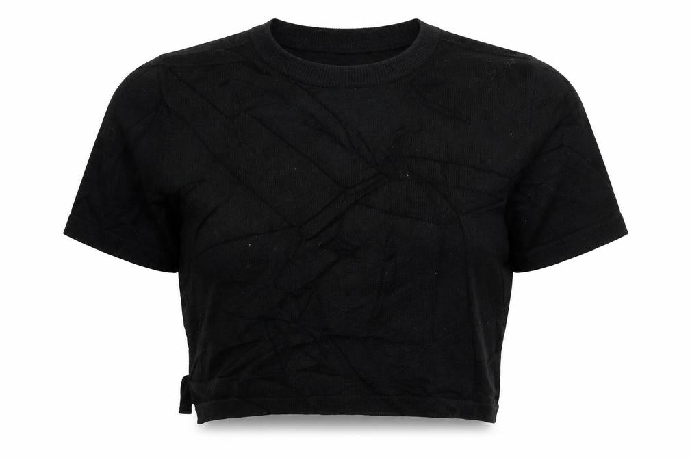 Front view of Preworn women’s black jumper, size UK 10
