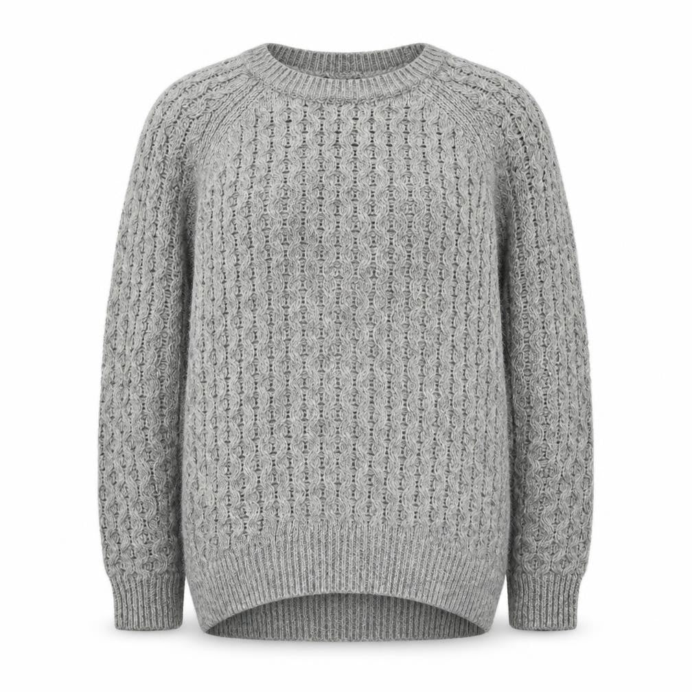 Front view of H&M women’s grey jumper, size S