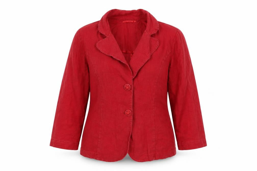 Front view of Marks & Spencer women’s purple jacket, size UK 12