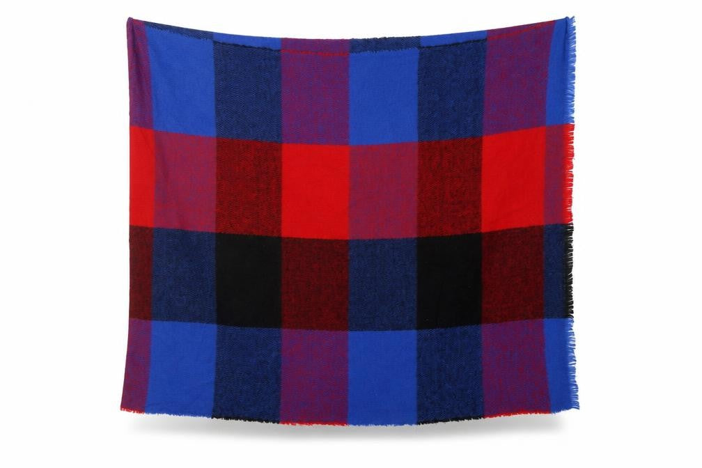 Front view of Preworn women’s blue shawl/wrap