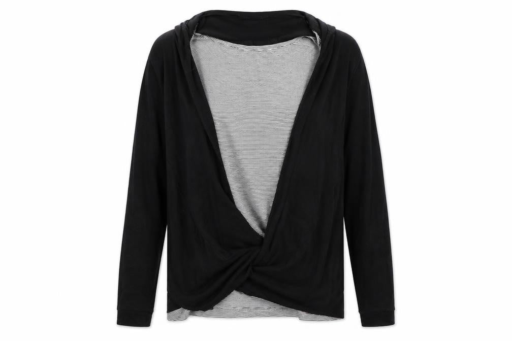 Front view of Preworn women’s black jumper, size M