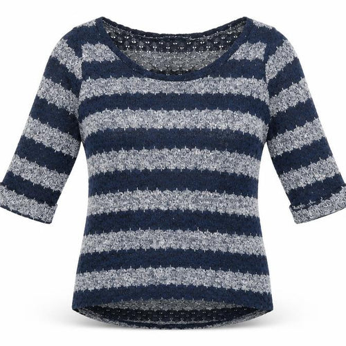 New Look Womens Blue Striped  Pullover Jumper Size 8