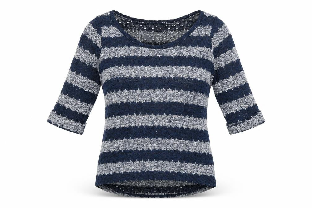 New Look Womens Blue Striped  Pullover Jumper Size 8