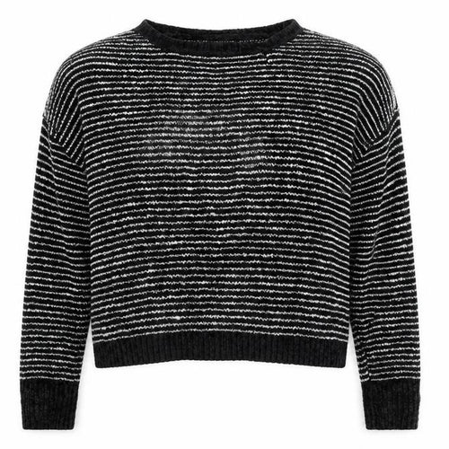 Romeo & Juliet Couture Womens Black Striped  Pullover Jumper Size S