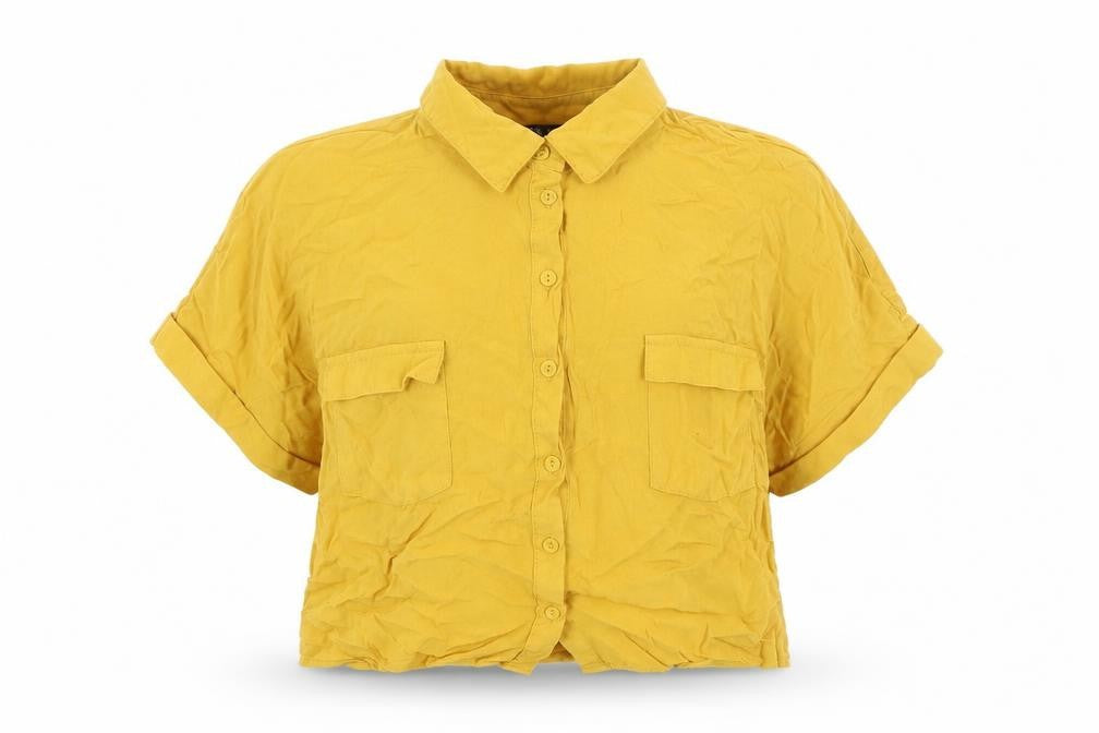 New Look Girls Yellow   Cropped Button-Up Size 12 Years