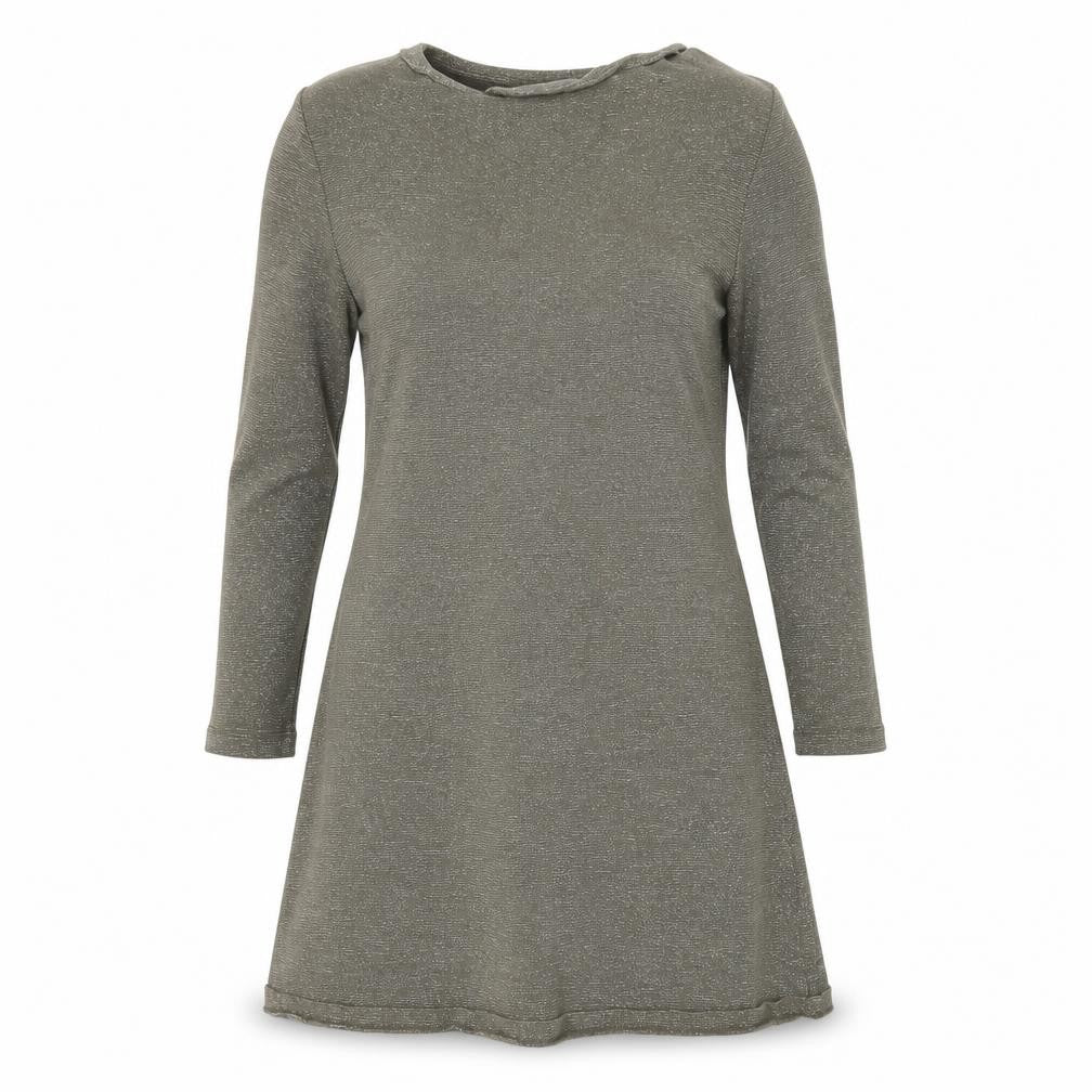 Front view of women’s green a-line, size UK 8