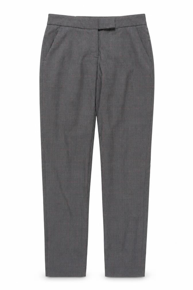 Stile Benetton Womens Grey Plaid  Trousers  Size 12 L27 in