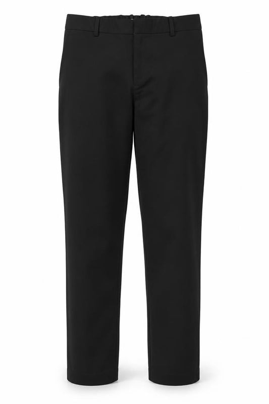 Front view of Marks & Spencer boys’ black carpenter trousers, size 13, years