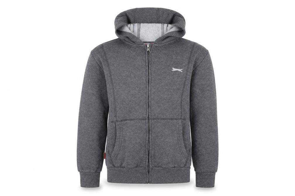 Front view of Slazenger girls’ grey jacket coat, size 9-10, years