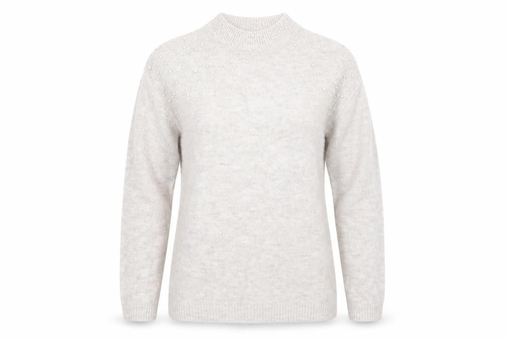 Front view of Next women’s grey jumper, size UK 12