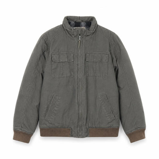 Front view of Cherokee boys’ green jacket, size 11-12, years