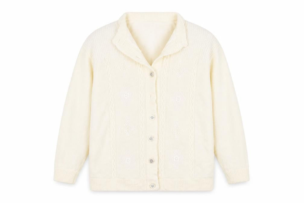 Front view of Nutshell women’s ivory jacket, size L