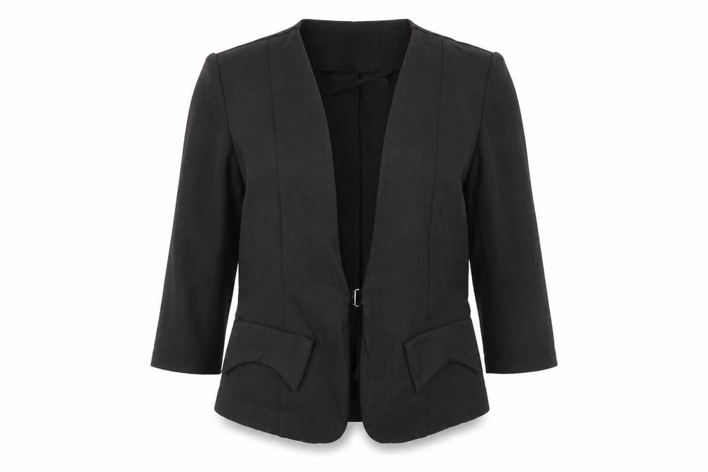 Front view of Cutie women’s black jacket, size UK 10