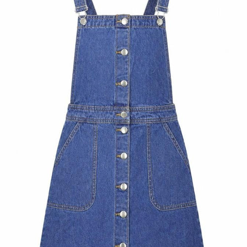 Preworn Womens Blue   Pinafore/Dungaree Dress  Size S