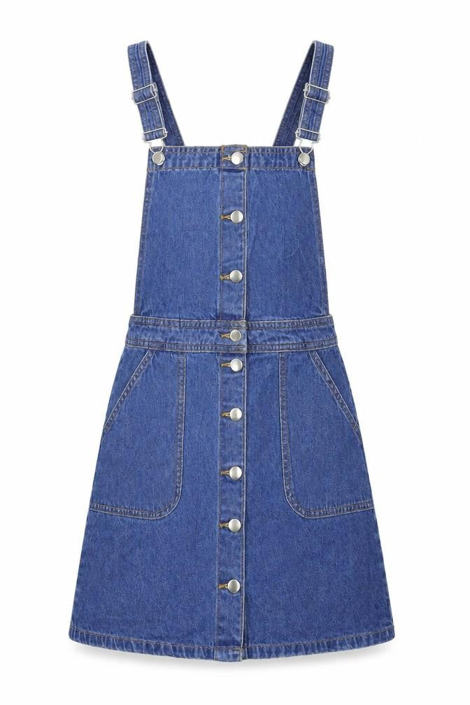 Preworn Womens Blue   Pinafore/Dungaree Dress  Size S