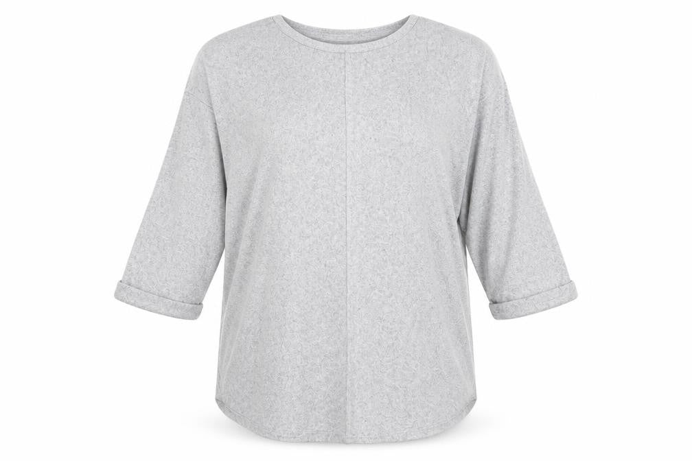Front view of F&F women’s grey jumper, size UK 12