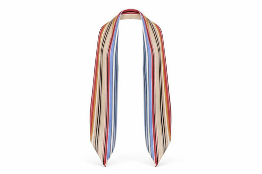 Front view of SHEIN women’s multicoloured striped shawl/wrap