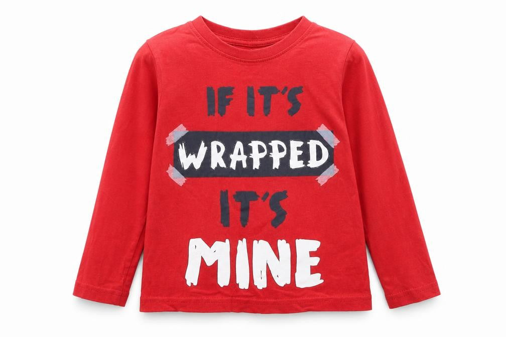 Front view of Nutmeg boys’ red basic t-shirt, size 2-3, years - if its wrapped its mine