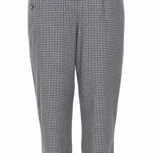 M&S Womens Grey Plaid  Trousers  Size 14 L22 in