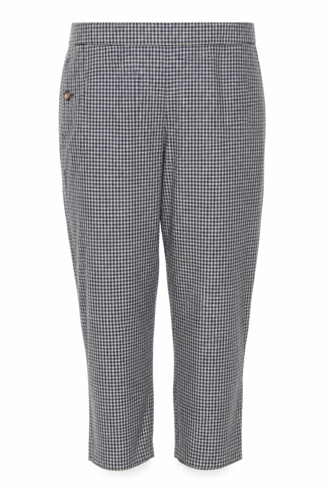 M&S Womens Grey Plaid  Trousers  Size 14 L22 in