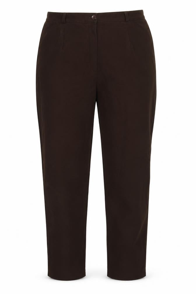 Kirgozler Womens Brown   Trousers  Size 46 L31 in