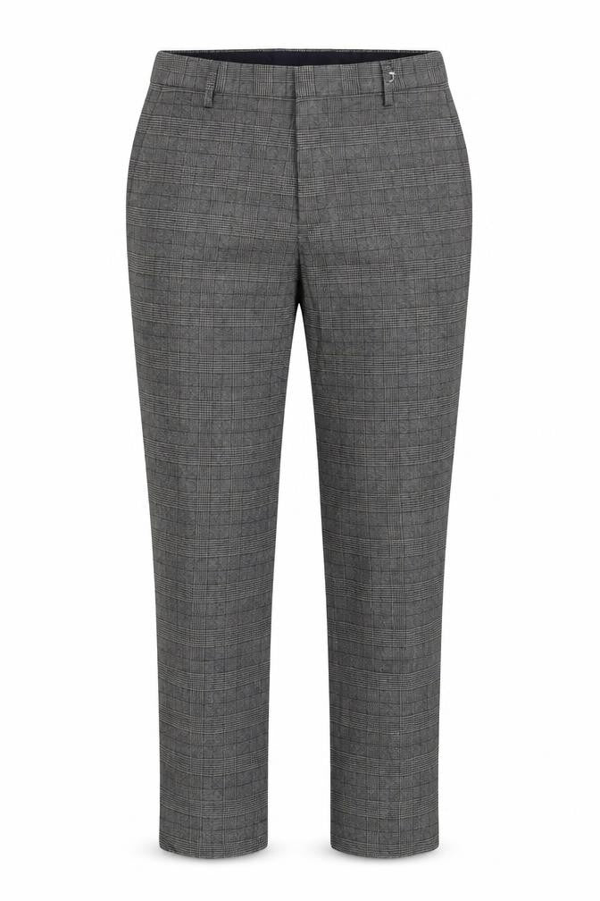 M&S Womens Grey Check  Trousers  Size 32 L30 in