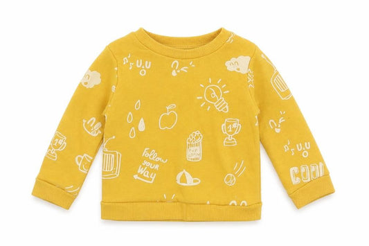 Front view of Primark Baby Yellow jumper, size 12-18, Months