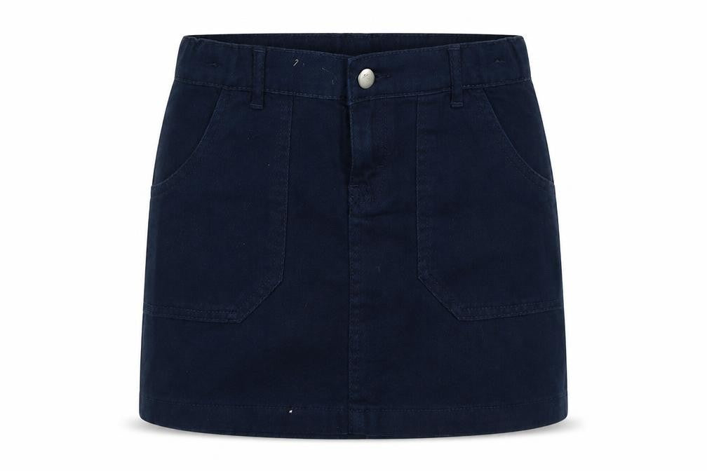 Front view of Anko girls’ blue a-line skirt, size 7, years