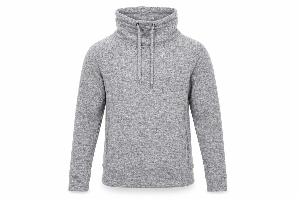 Front view of New Look men’s grey pullover sweatshirt, size XS