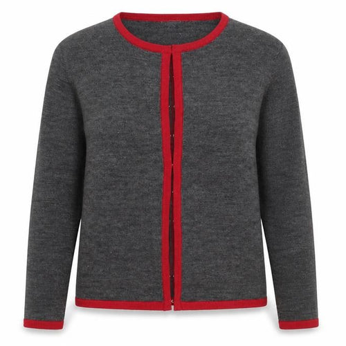 AMARANTO Womens Grey  Knit Cardigan Jumper Size L