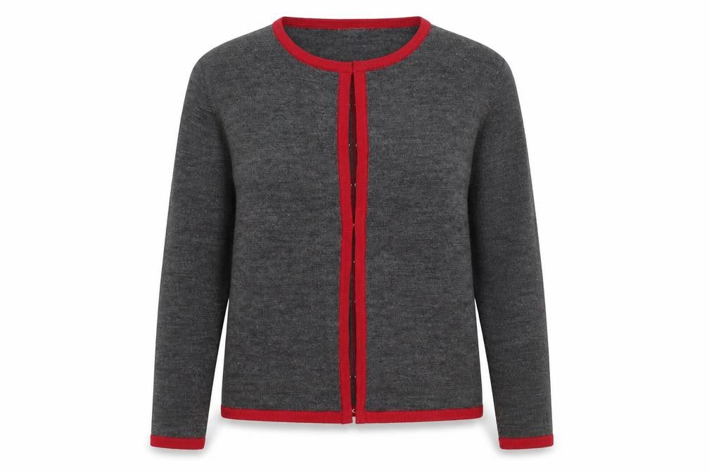AMARANTO Womens Grey  Knit Cardigan Jumper Size L