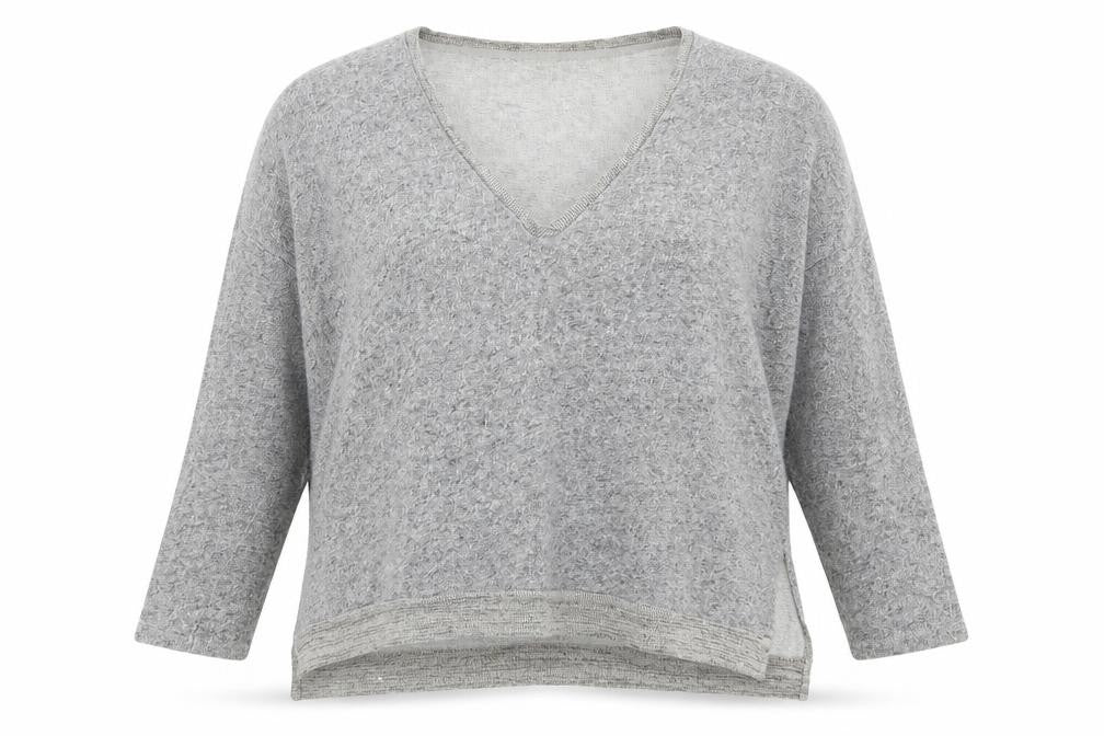 Front view of Zara women’s grey jumper, size S