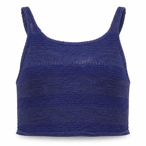 New Look Girls Blue Striped  Cropped Tank Size 9 Years